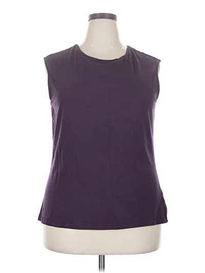 Pre-owned Coldwater Creek Sleeveless T-shirt In Purple