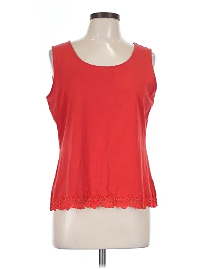 Pre-owned Coldwater Creek Sleeveless T-shirt In Red