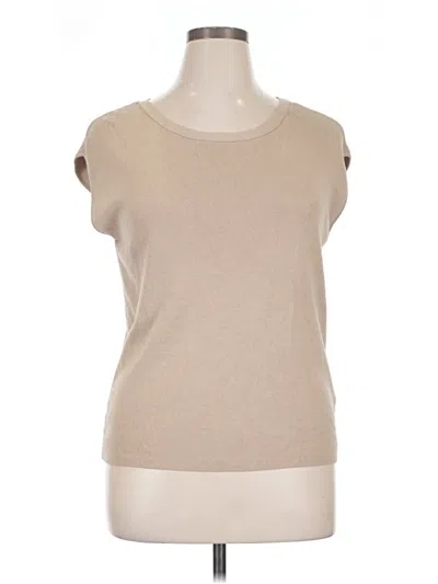 Pre-owned Coldwater Creek Sleeveless T-shirt In Tan