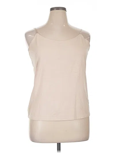 Pre-owned Coldwater Creek Sleeveless T-shirt In Tan