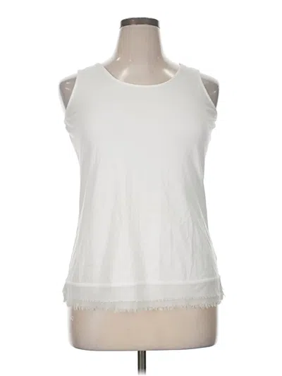Pre-owned Coldwater Creek Sleeveless T-shirt In White