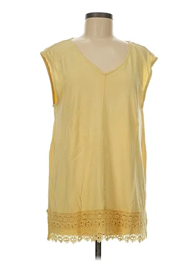 Pre-owned Coldwater Creek Sleeveless T-shirt In Yellow