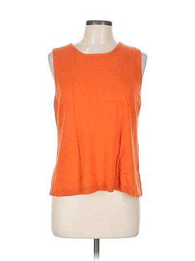 Pre-owned Coldwater Creek Sweater Vest In Orange