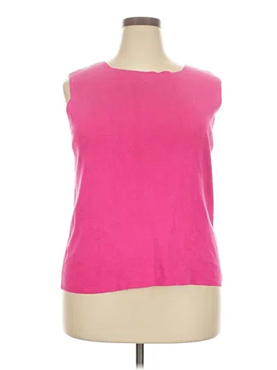 Pre-owned Coldwater Creek Sweater Vest In Pink