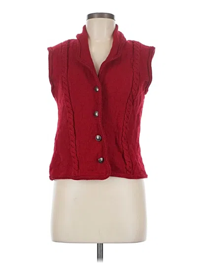 Pre-owned Coldwater Creek Sweater Vest In Red