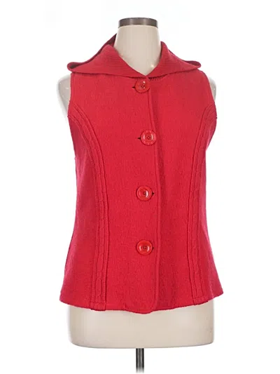 Pre-owned Coldwater Creek Sweater Vest In Red