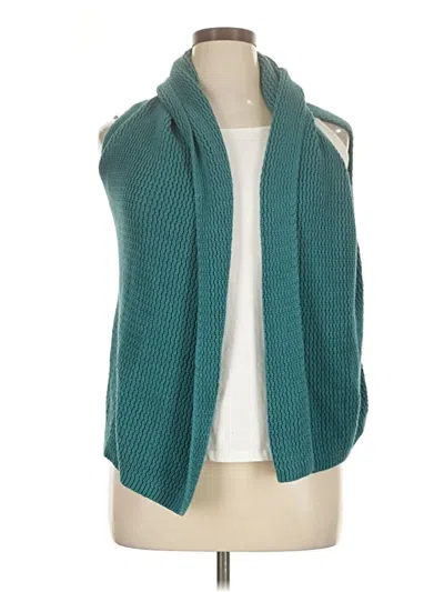 Pre-owned Coldwater Creek Sweater Vest In Teal