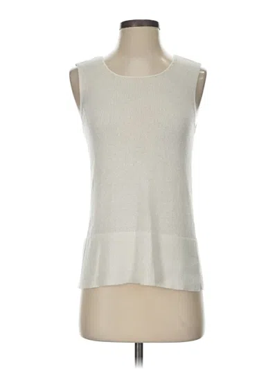 Pre-owned Coldwater Creek Sweater Vest In White