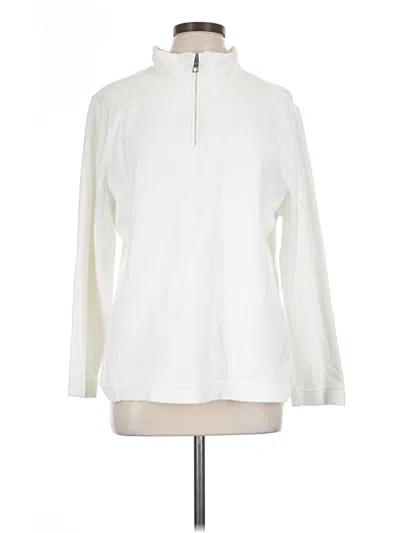 Pre-owned Coldwater Creek Sweatshirt In White