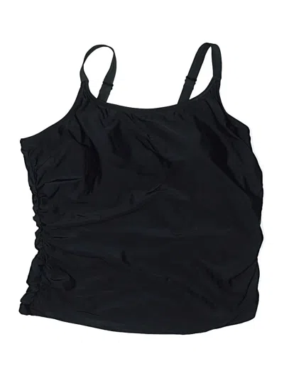 Pre-owned Coldwater Creek Swimsuit Top Black Swimwear