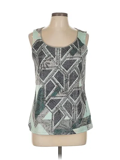 Pre-owned Coldwater Creek Tank Top Green Halter Neckline Tops
