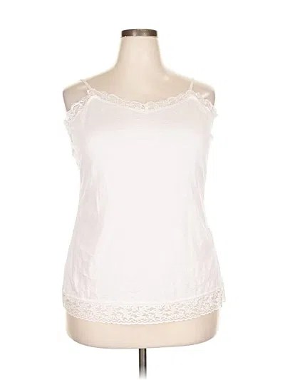 Pre-owned Coldwater Creek Tank Top Ivory Strapless Neckline Tops In White