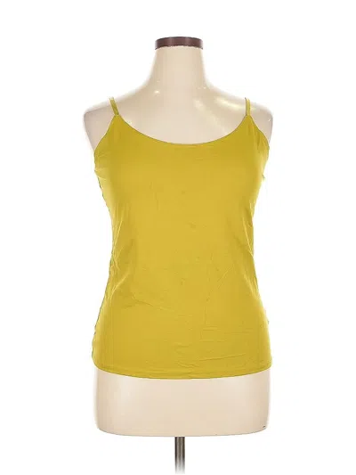 Pre-owned Coldwater Creek Tank Top Yellow Strapless Neckline Tops