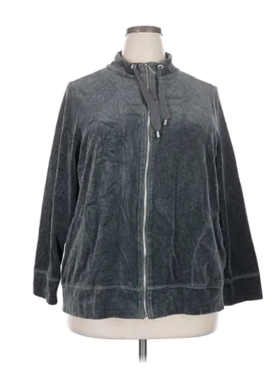 Pre-owned Coldwater Creek Track Jacket In Gray