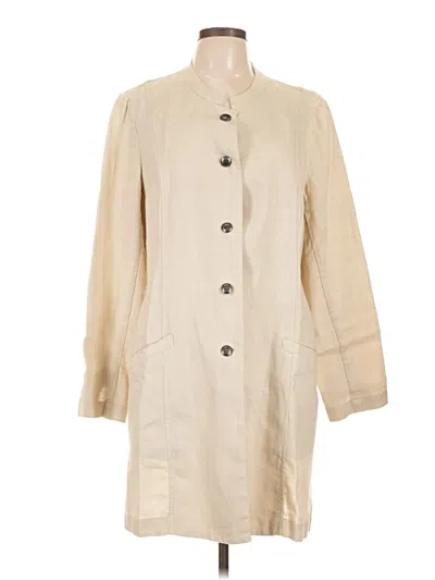 Pre-owned Coldwater Creek Trenchcoat In Ivory