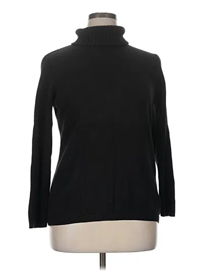 Pre-owned Coldwater Creek Turtleneck Sweater In Black