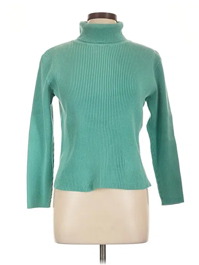 Pre-owned Coldwater Creek Turtleneck Sweater In Blue