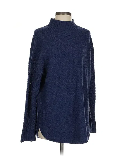 Pre-owned Coldwater Creek Turtleneck Sweater In Blue