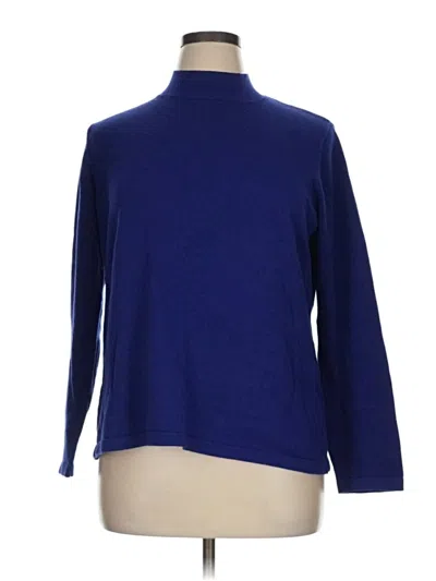 Pre-owned Coldwater Creek Turtleneck Sweater In Blue
