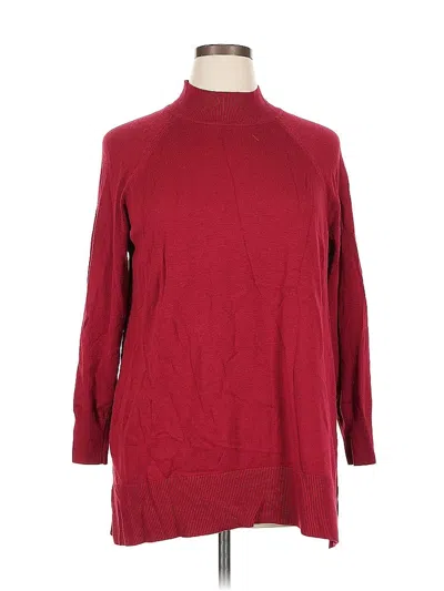 Pre-owned Coldwater Creek Turtleneck Sweater In Burgundy