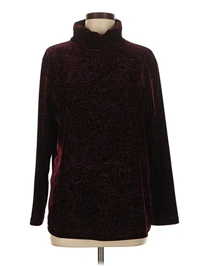 Pre-owned Coldwater Creek Turtleneck Sweater In Burgundy