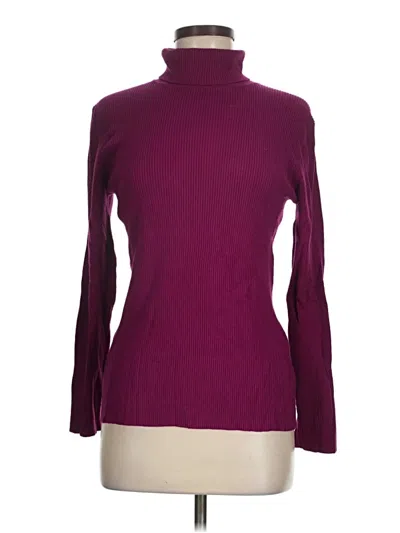 Pre-owned Coldwater Creek Turtleneck Sweater In Burgundy