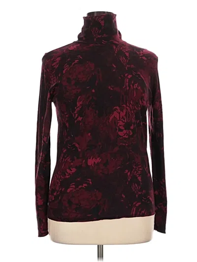 Pre-owned Coldwater Creek Turtleneck Sweater In Burgundy