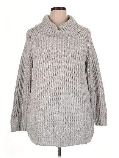 Pre-owned Coldwater Creek Turtleneck Sweater In Gray