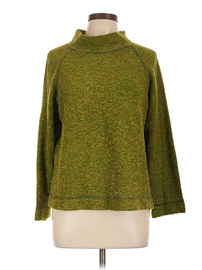 Pre-owned Coldwater Creek Turtleneck Sweater In Green