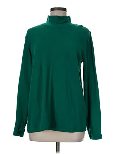 Pre-owned Coldwater Creek Turtleneck Sweater In Green