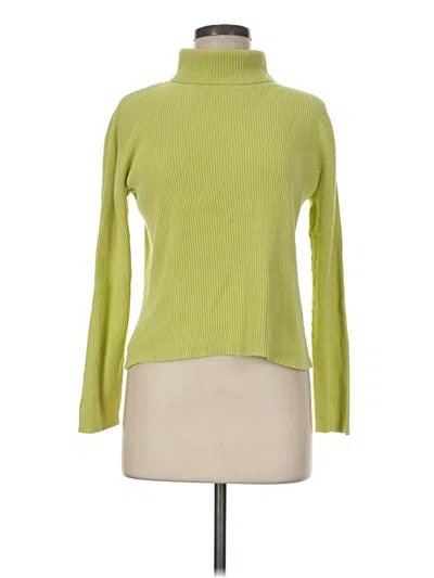 Pre-owned Coldwater Creek Turtleneck Sweater In Green
