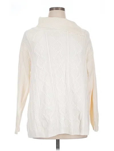 Pre-owned Coldwater Creek Turtleneck Sweater In Ivory