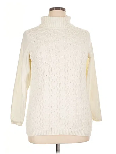 Pre-owned Coldwater Creek Turtleneck Sweater In Ivory