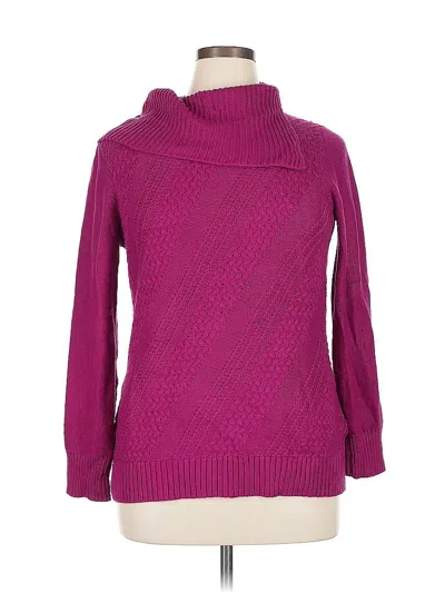 Pre-owned Coldwater Creek Turtleneck Sweater In Purple
