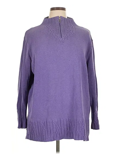 Pre-owned Coldwater Creek Turtleneck Sweater In Purple