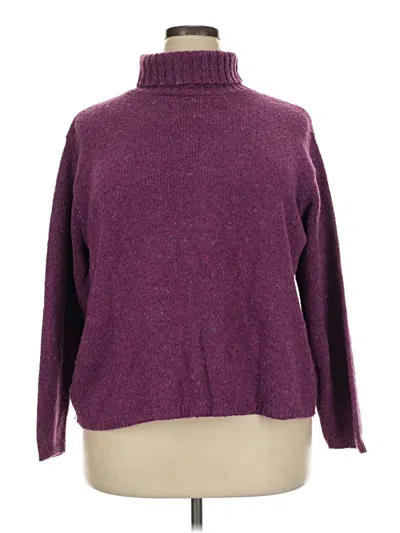 Pre-owned Coldwater Creek Turtleneck Sweater In Purple