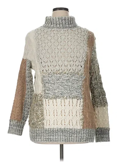 Pre-owned Coldwater Creek Turtleneck Sweater In Silver