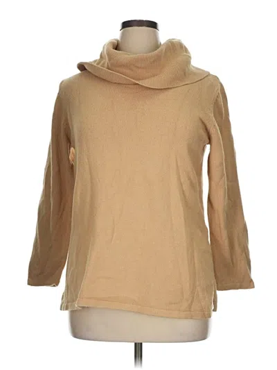 Pre-owned Coldwater Creek Turtleneck Sweater In Tan