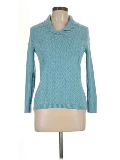 Pre-owned Coldwater Creek Turtleneck Sweater In Teal
