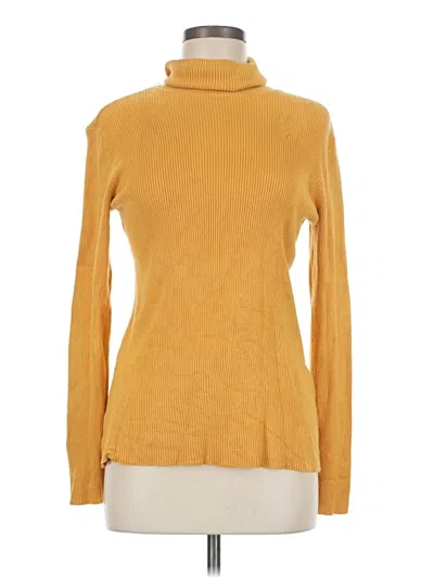 Pre-owned Coldwater Creek Turtleneck Sweater In Yellow