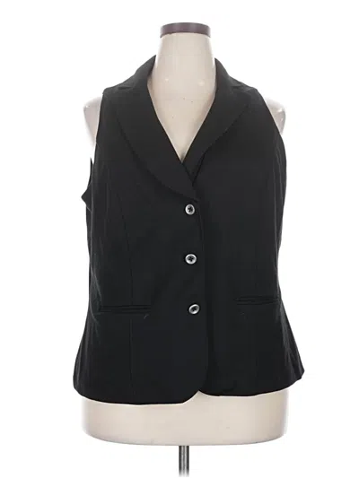 Pre-owned Coldwater Creek Tuxedo Vest In Black