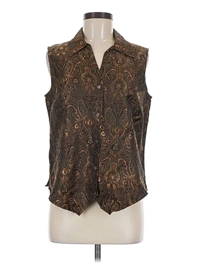 Pre-owned Coldwater Creek Vest In Brown