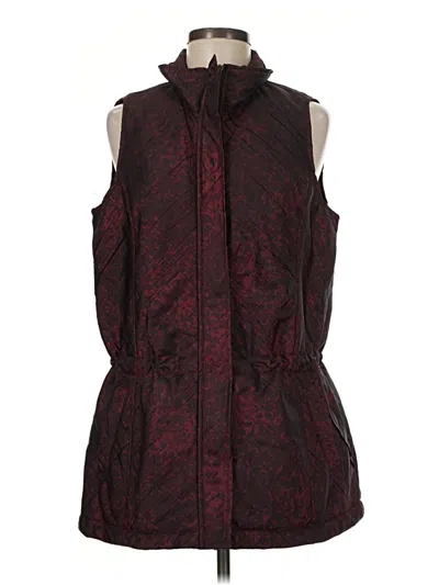 Pre-owned Coldwater Creek Vest In Burgundy