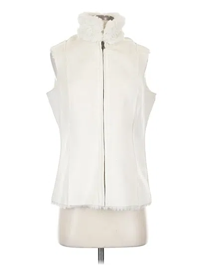 Pre-owned Coldwater Creek Vest In Ivory