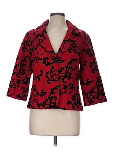 Pre-owned Coldwater Creek Wool Blazer Jacket In Red