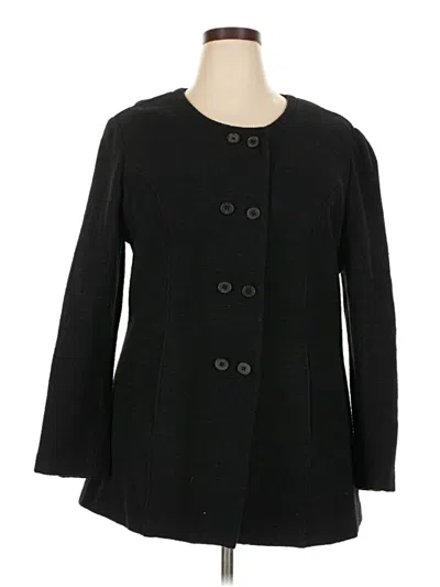 Pre-owned Coldwater Creek Wool Coat In Black