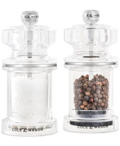 Cole & Mason 4.5" Acrylic Salt & Pepper Mill Gift Set In No Color