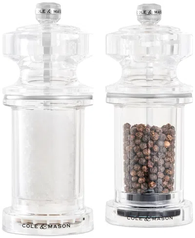 Cole & Mason Acrylic 5.5" Salt & Pepper Mill Gift Set In No Color