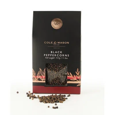 Cole & Mason Black Peppercorns Box Refill 5.3oz In Peppercorns;black