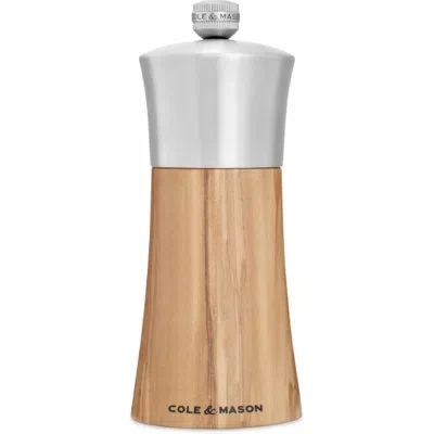 Cole & Mason Bromley Salt Mill, 6" - Salt Grinder With Ultra-sharp Grinding Mechanism - Flavor-enhancing Salt Sha In Tan